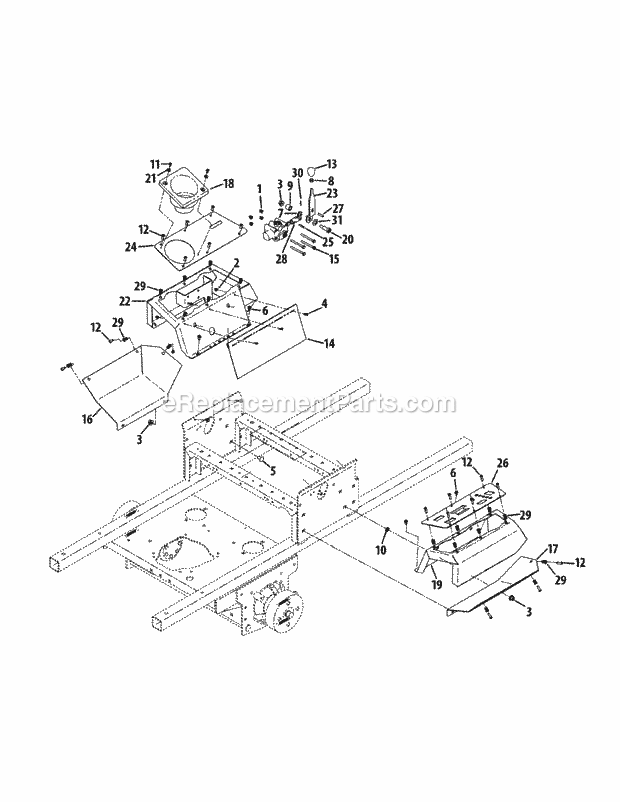 Control Group Diagram and Parts List for S7237-KW 53CI8DU8050 Cub Cadet Sprayer